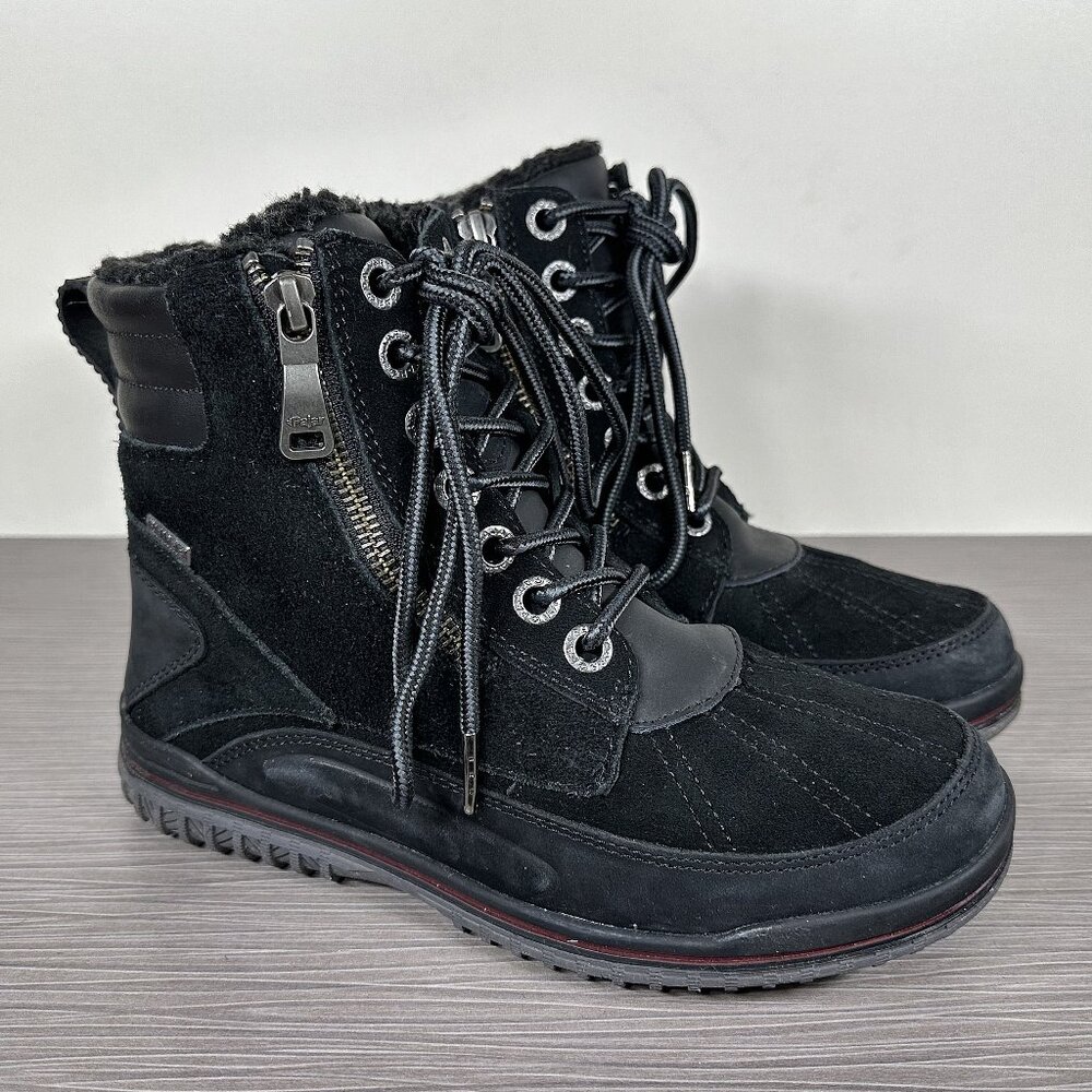 Pajar Jeana Waterproof Boot, Black Nubuck & Suede, Womens Size 6-6.5 US / 37